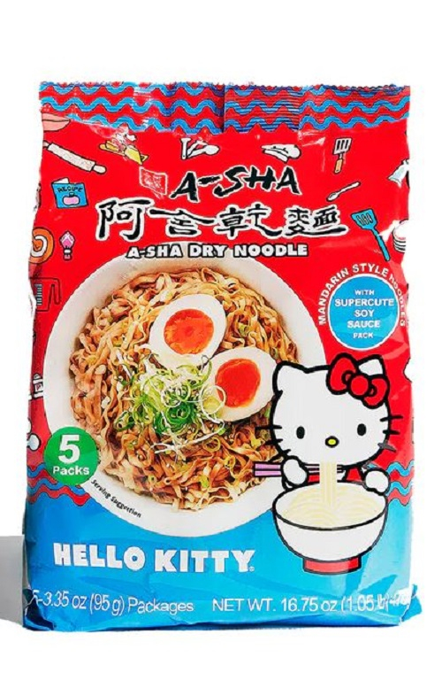 A-sha - Dry Noodle - Hello Kitty - Soy Sauce - 95g Instant Nudeln