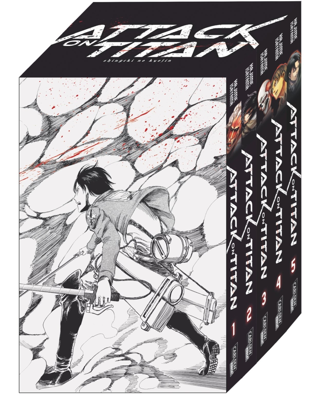 Attack on Titan    1-5 Manga im Sammelschuber + Extra! (Neu)