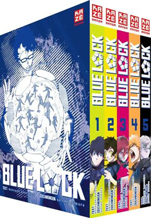 Blue Lock 1-5 im Sammelschuber Manga (Neu)