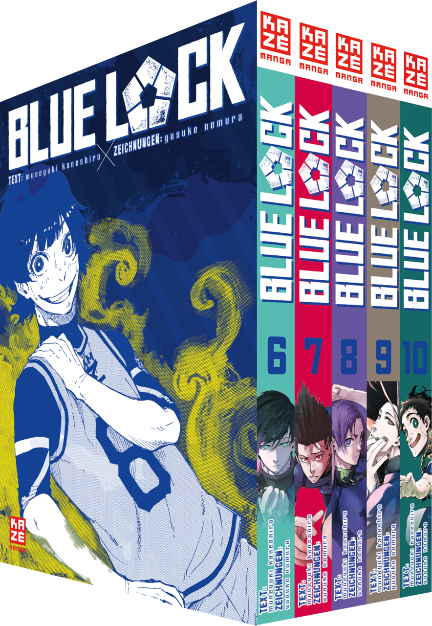 Blue Lock 6-10 Manga im Sammelschuber (Neu)