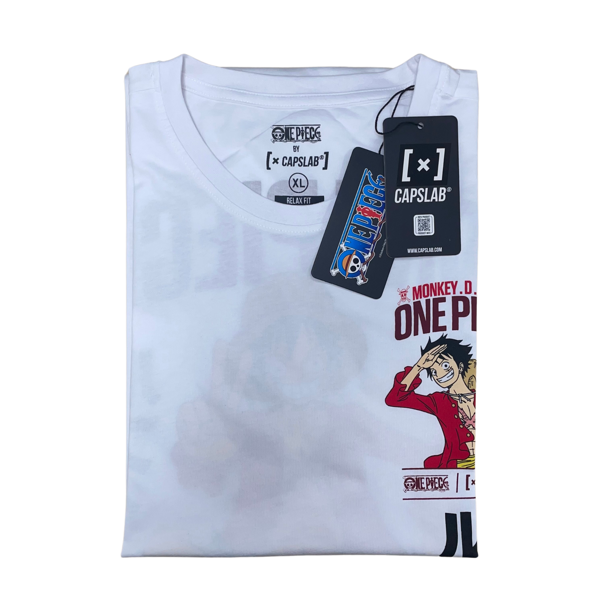 Capslab-One-Piece-Luffy-weiss-T-Shirt-4