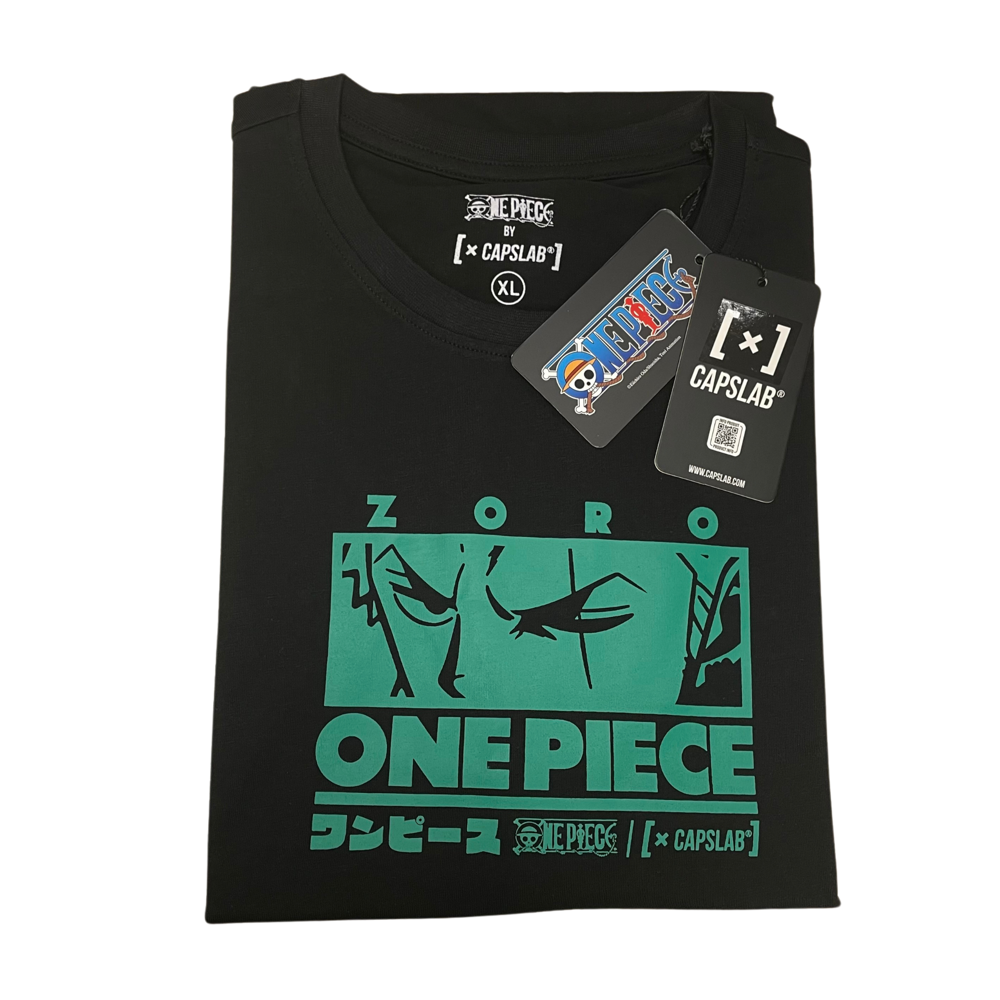 Capslab-One-Piece-Zoro-schwarz-T-Shirt-4