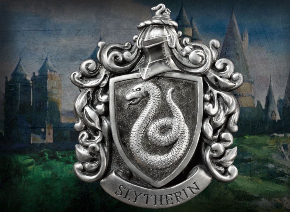 Harry Potter - Slytherin Wappen mit Wandhalterung