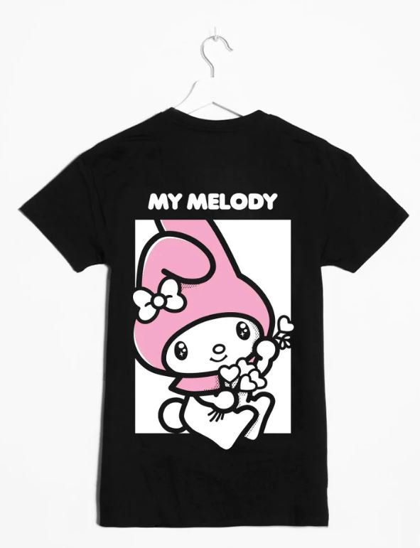 Kaomoji - My Melody - Sanrio - schwarz - T-Shirt