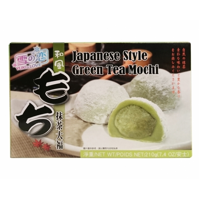 Mochi - Klebreiskuchen - Green Tea in Geschenk-Box 210g - Yuki & Love