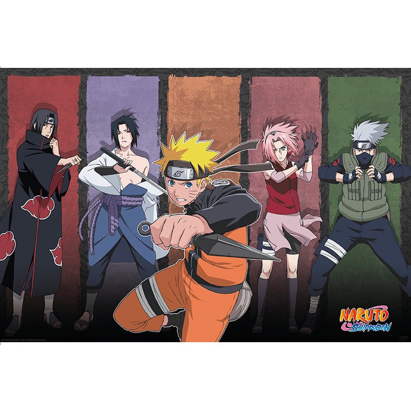 Naruto Shippuden - Naruto & Verbündete - 91,5x61 Poster