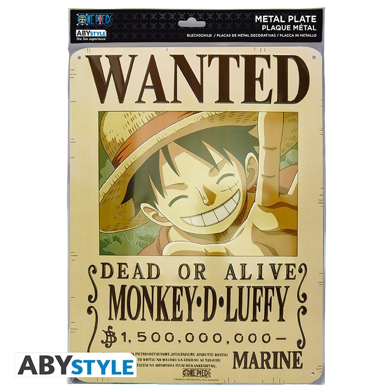 One Piece - Luffy New World Wanted Poster - Metall Poster
