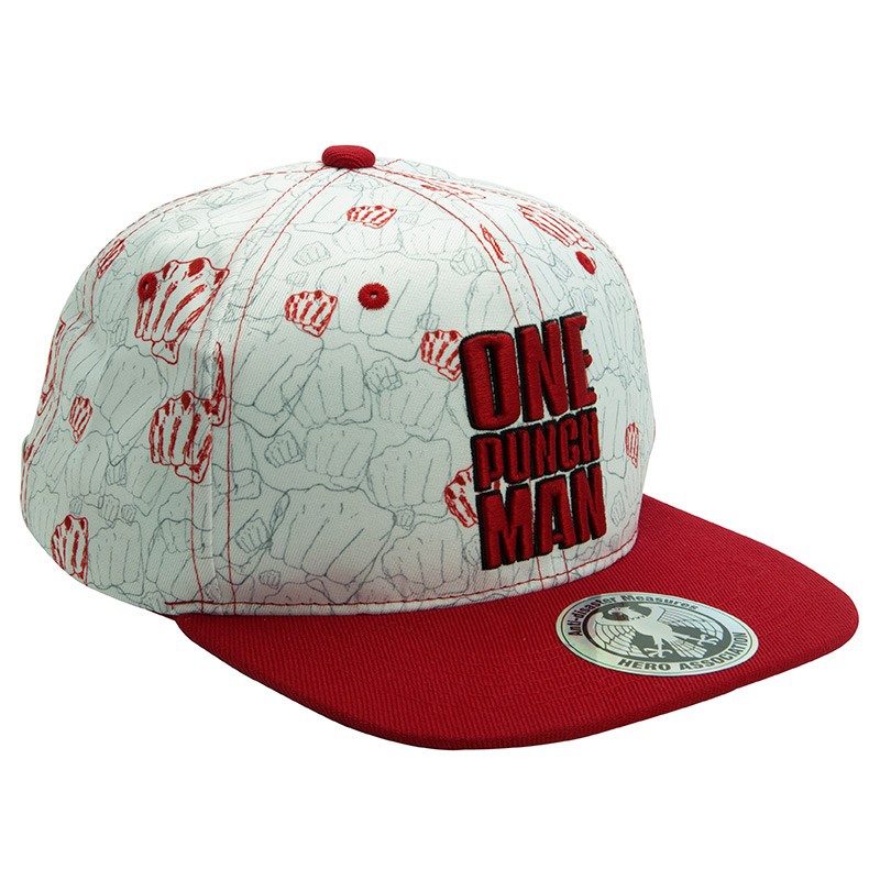 One Punch Man - Punches beige & rot - Snapback Kappe