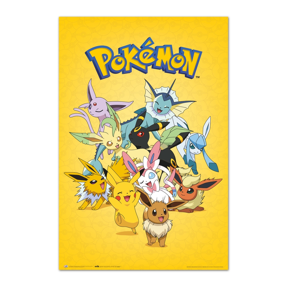 Pokemon - Evoli Entwicklungen - 91,5x61 Poster