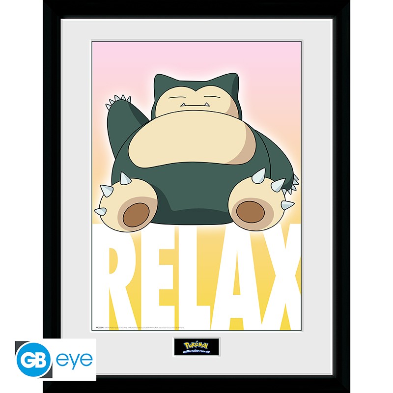Pokemon - Relaxo - 30x40cm - Rahmenbild