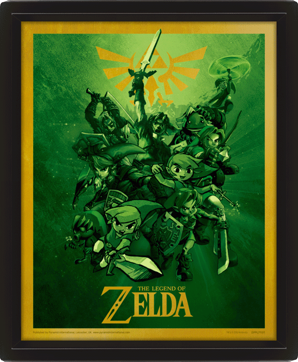 The Legend Of Zelda - Link - 3D Rahmenbild