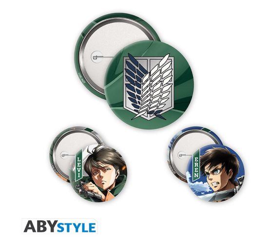 Attack-On-Titan-Eren-Levi-Badge-Pack-Buttons-1 Attack-On-Titan-Eren-Levi-Badge-Pack-Buttons-1