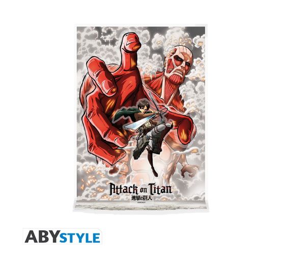 Attack-On-Titan-Eren-vs-Colossal-Titan-16cm-Acryl-Figur-1