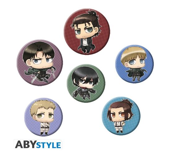 Attack-on-Titan-Chibi-Characters-Badge-Pack-Buttons-1