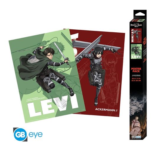 Attack-on-Titan-Levi-Mikasa-Chibi-Poster-Set-52x38-Poster-1 Attack-on-Titan-Levi-Mikasa-Chibi-Poster-Set-52x38-Poster-1