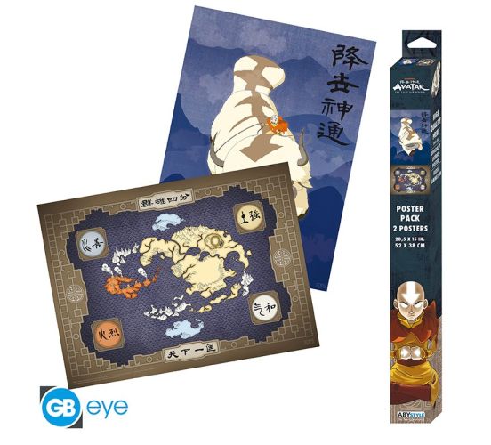 Avatar-Appa-Karte-Set-2-52x38cm-Chibi-Poster-1