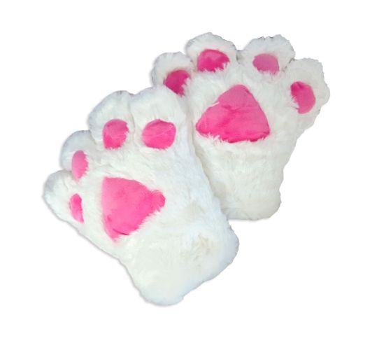 Catgirl-Katzen-Tatzen-Paar-2-Cosplay-Handschuhe-weiss-1 Catgirl-Katzen-Tatzen-Paar-2-Cosplay-Handschuhe-weiss-1