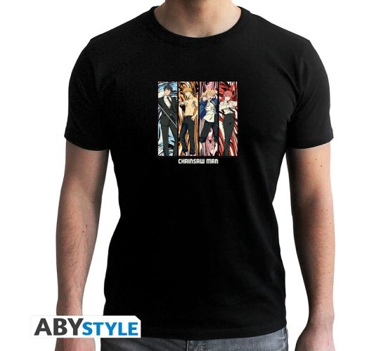 Chainsaw-Man-Gruppe-schwarz-T-Shirt-1