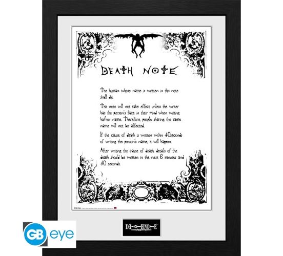 Death-Note-Regeln-des-Death-Notes-30x40-Rahmenbild-1 Death-Note-Regeln-des-Death-Notes-30x40-Rahmenbild-1