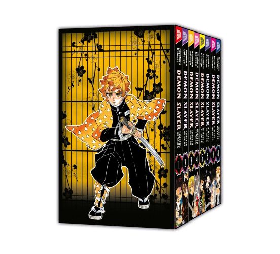 Demon-Slayer-Kimetsu-no-Yaiba-01-08-Manga-im-Sammelschuber-N