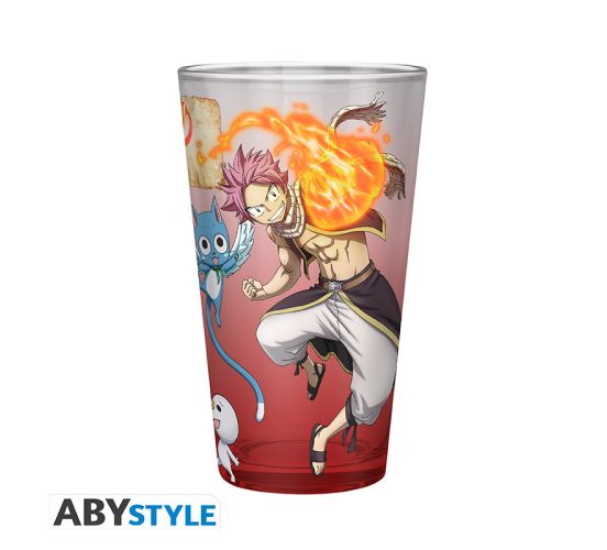 Fairy-Tail-Natsu-Lucy-Happy-Plue-400ml-Glas-1