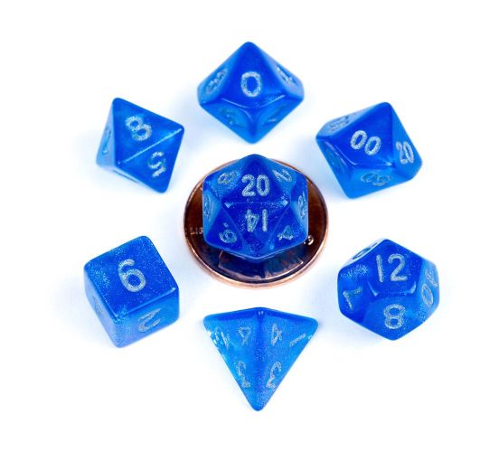 FanRoll-Mini-Wuerfel-Set-Stardust-Blau-mit-Silber-Wuerfel-1