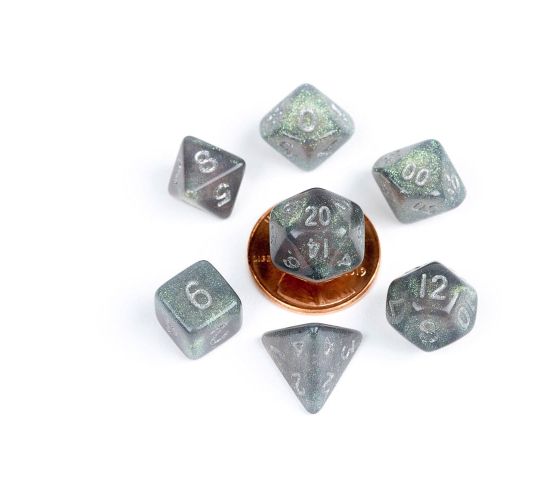 FanRoll-Mini-Wuerfel-Set-Stardust-Grau-mit-Silber-Wuerfel-1