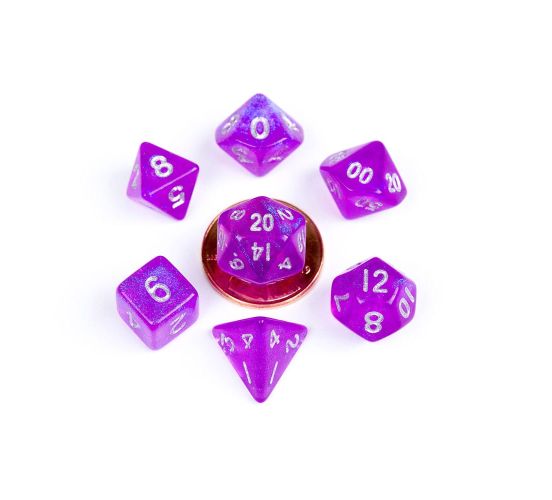 FanRoll-Mini-Wuerfel-Set-Stardust-Lila-Wuerfel-1