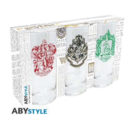 Harry-Potter-Gryffindor-Slytherin-Hogwarts-290ml-Glaeser-Set