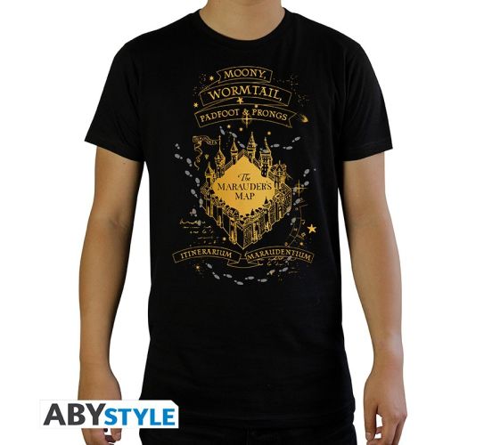 Harry-Potter-Karte-des-Rumtreibers-schwarz-T-Shirt-1