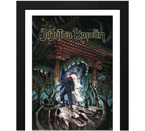 Jujutsu-Kaisen-Yuji-Sakuna-gerahmtes-Poster-305x406cm-Poster