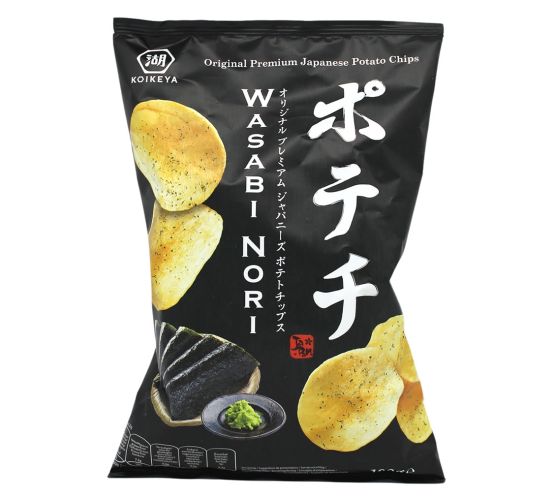 Koikeya-Kartoffelchips-Wasabi-Nori-Algen-100g-Snack-1