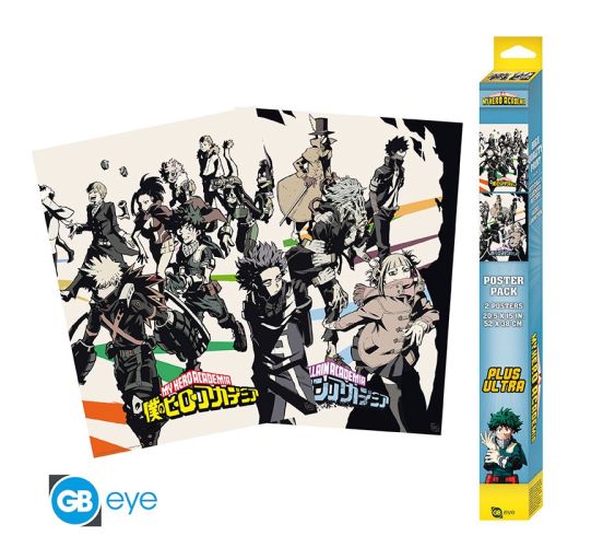 MY-HERO-ACADEMIA-Set-2-Posters-Chibi-52x38-HeroesVillains-x4