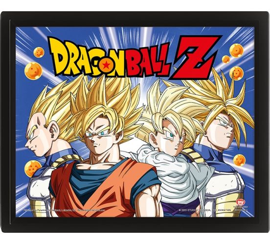 Mage-World-Exklusive-Dragonball-Z-Saiyajin-26x25cm-3D-Rahmen