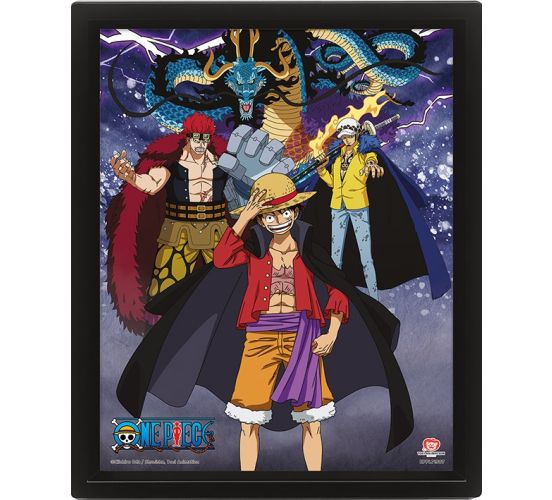 Mage-World-Exklusive-One-Piece-Luffy-Kid-Law-26x25cm-3D-Rahm Mage-World-Exklusive-One-Piece-Luffy-Kid-Law-26x25cm-3D-Rahm