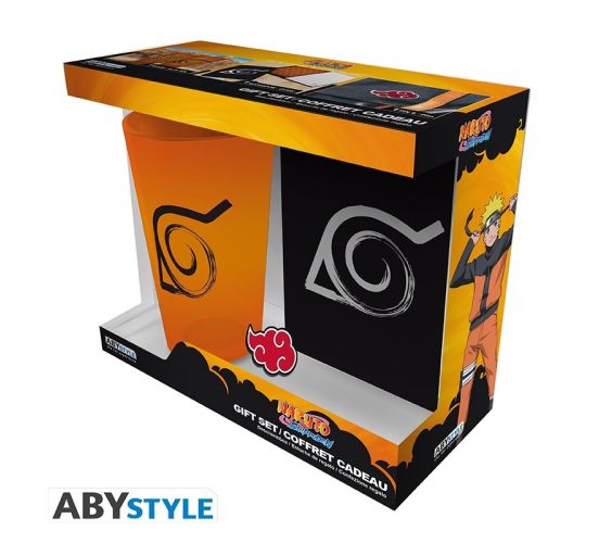Naruto-Shippuden-Konoha-400ml-XXL-Glas-Pin-Taschenbuch-Notiz