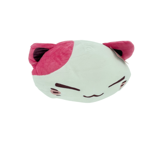 Nemu-Neko-weisse-Neko-mit-pinken-Ohren-20cm-Pluesch-1