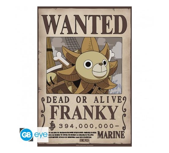 ONE-PIECE-Poster-Chibi-52x38-Wanted-Franky-Wano-1