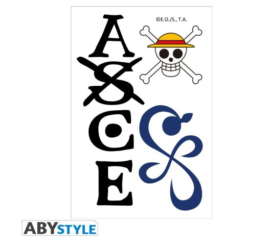 One-Piece-Ace-Nami-Strohhuete-15x10cm-Tattoos-1