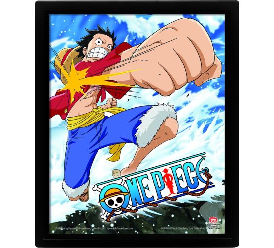 One-Piece-Gum-Gum-Pistol-26x20-3D-Rahmenbild-1