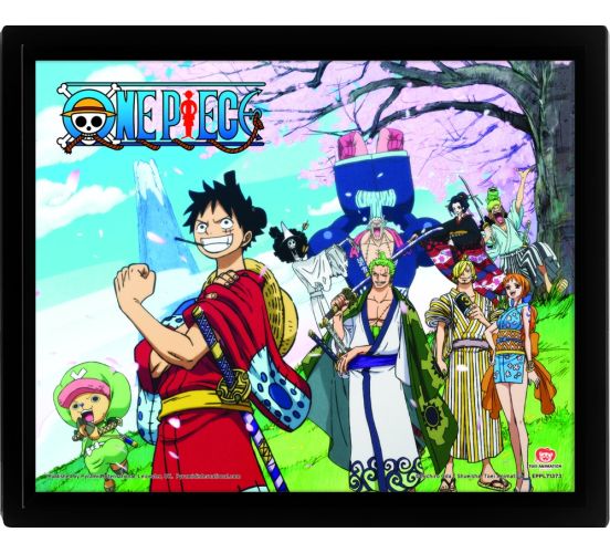 One-Piece-Samurai-Pirate-Warriors-26x20-3D-Rahmenbild-1