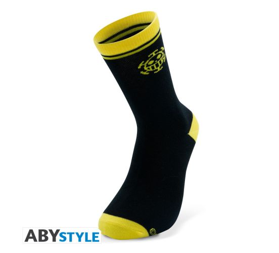 One-Piece-Trafalgar-Law-schwarzgelb-Einheitsgroesse-Socken-1