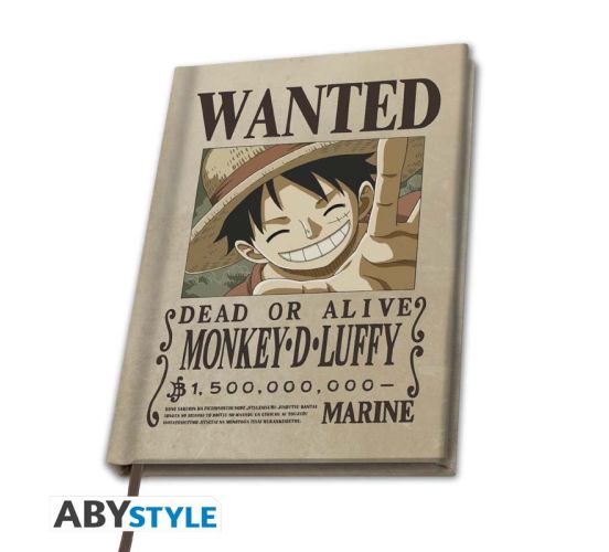 One-Piece-Wanted-Luffy-1500000000-A5-Notizbuch-1