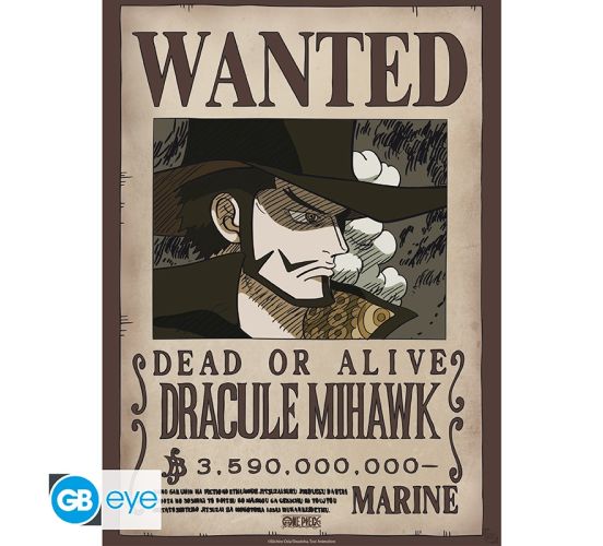 One-Piece-Wanted-Mihawk-Wano-Chibi-52x38cm-Poster-1