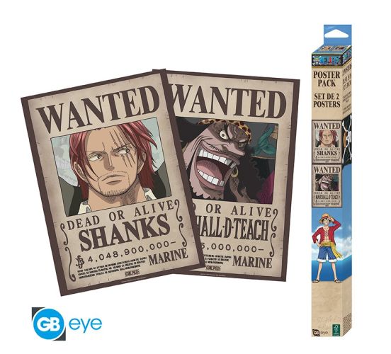 One-Piece-Wanted-Shanks-Blackbeard-Set-2-52x38cm-Chibi-Poste One-Piece-Wanted-Shanks-Blackbeard-Set-2-52x38cm-Chibi-Poste