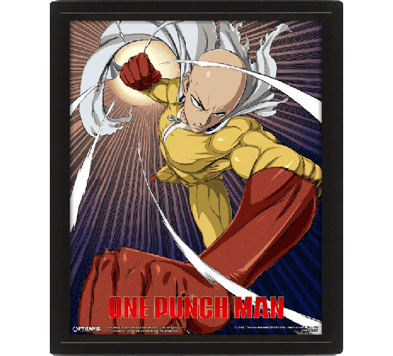 One-Punch-Man-Saitama-und-Genos-26x20cm-Rahmenbild-1
