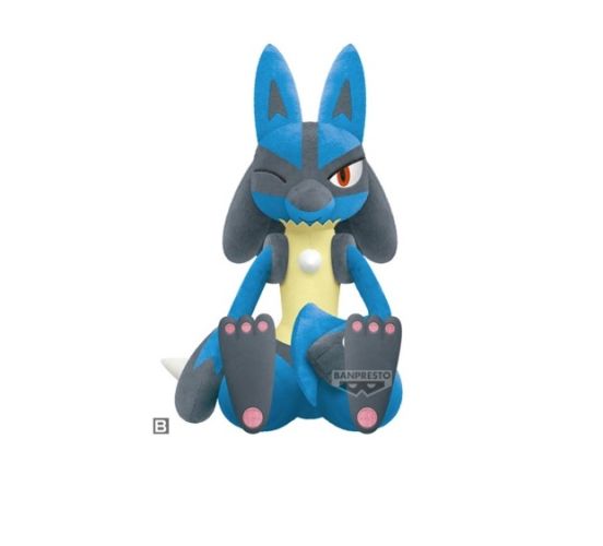 Pokemon-Lucario-sitzend-zwinkern-Pluesch-1