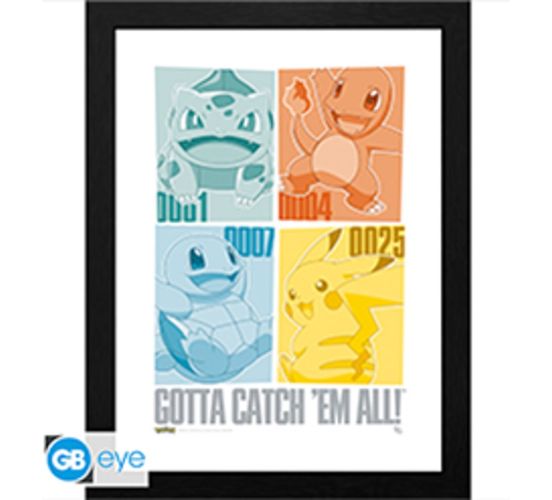 Pokemon-Pikachu-Kanto-Starter-30x40cm-Bilderrahmen-1