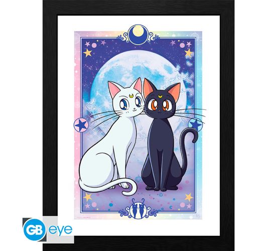 Sailor-Moon-Luna-Artemis-30x40cm-Rahmenbild-1