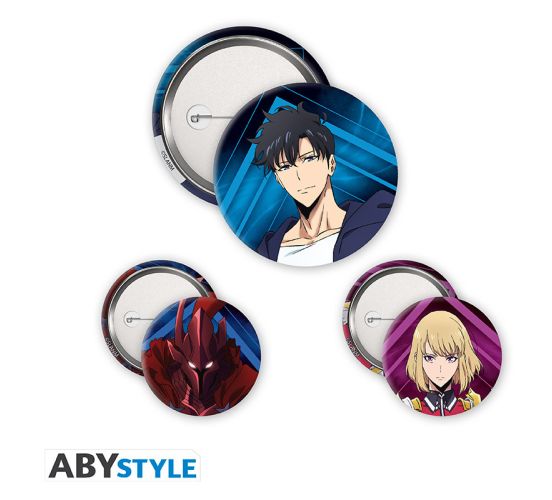 Solo-Leveling-Igris-Jinwoo-Cha-Hae-In-Badge-Pack-Buttons-1